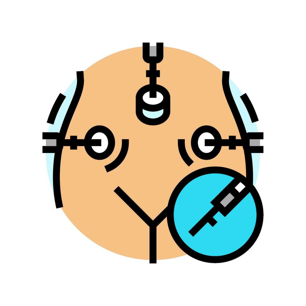 laparoscopic surgery color icon vector illustration