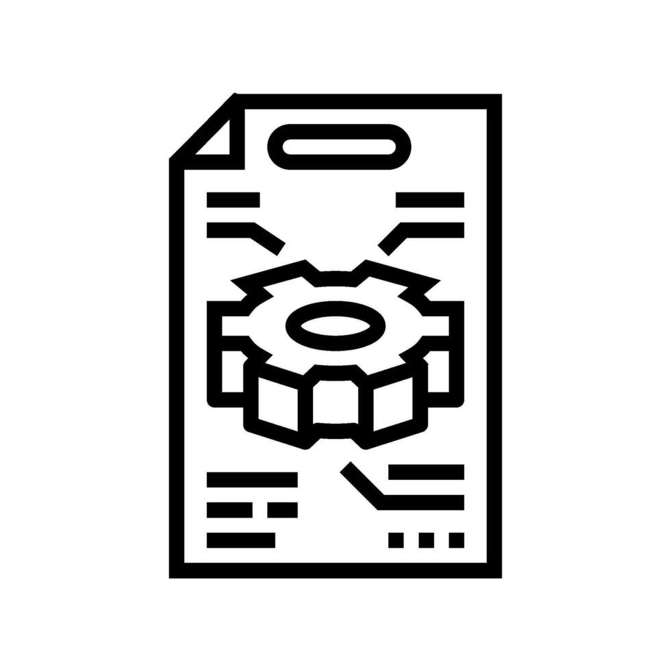 technical illustrations line icon vector illustration