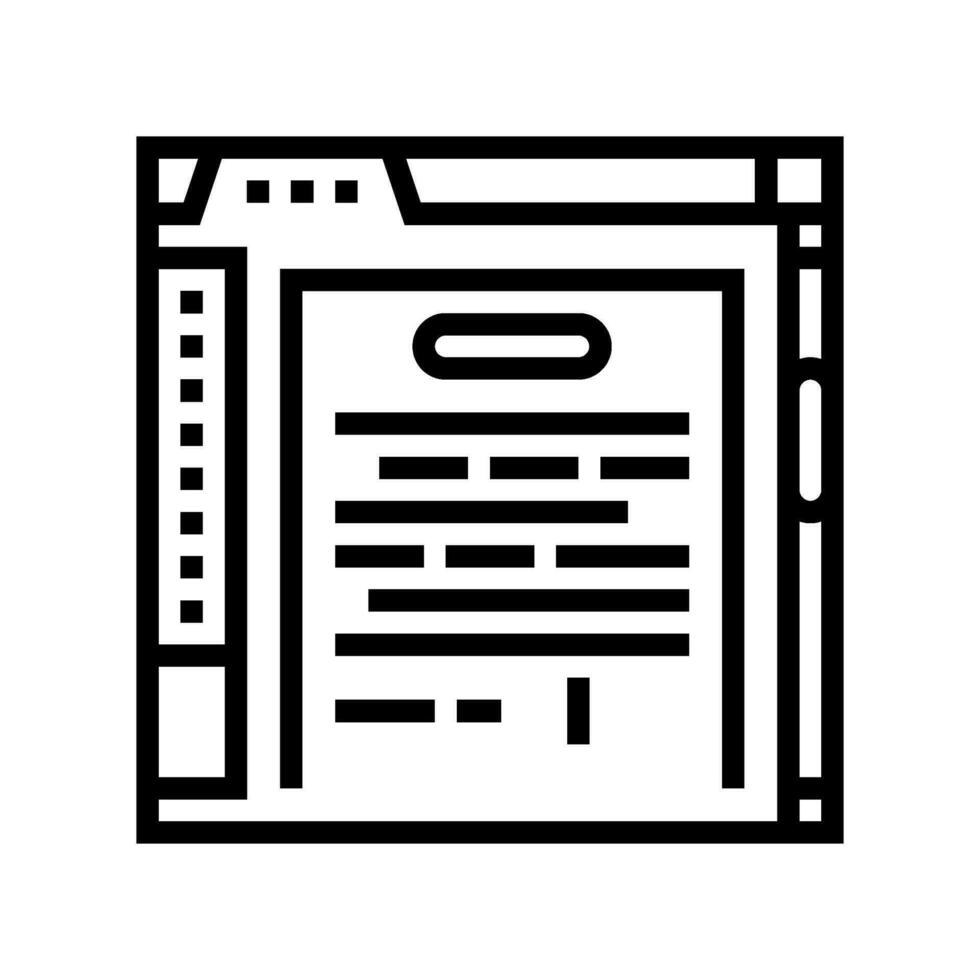 writing manuals technical writer line icon vector illustration