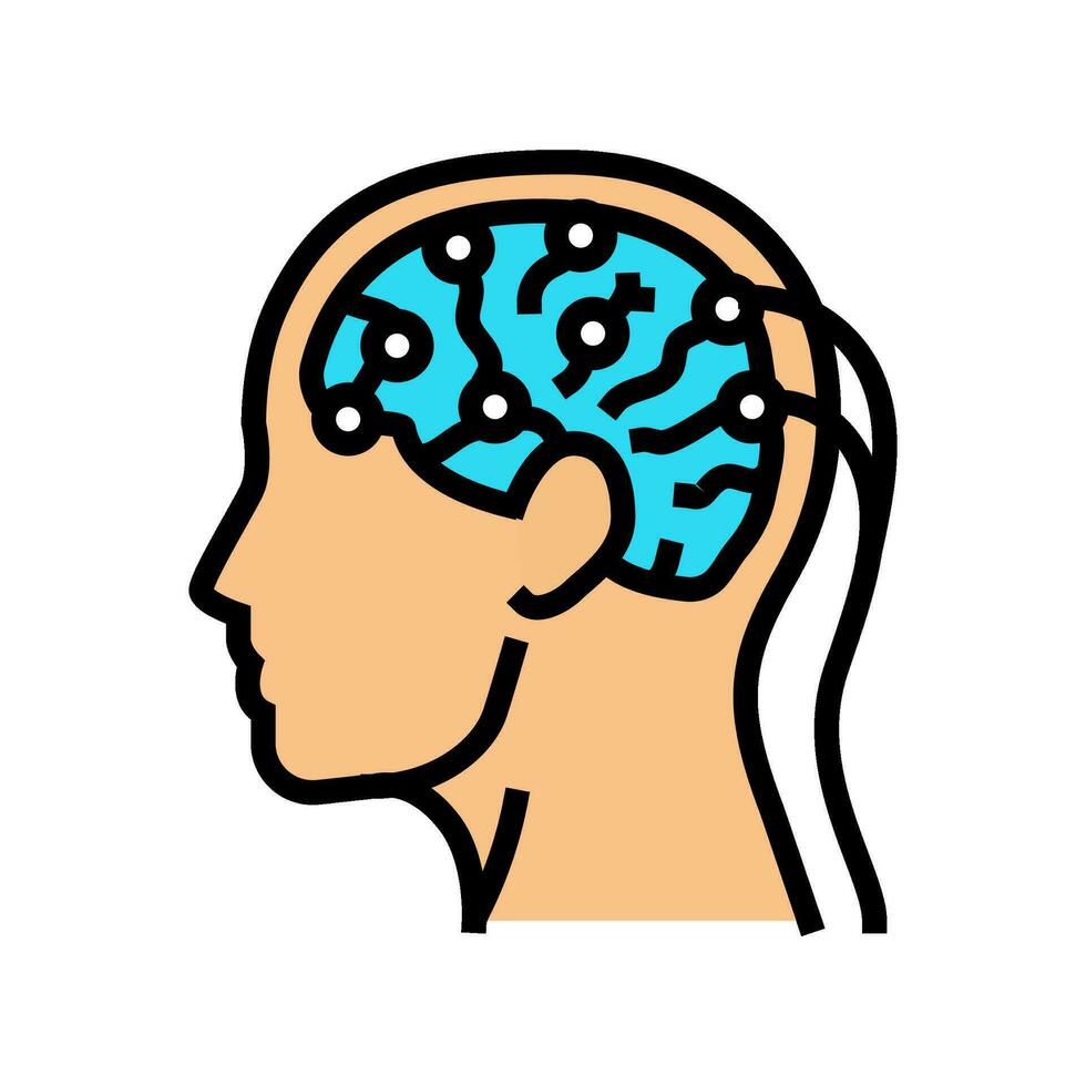 seizure diagnosis neurologist color icon vector illustration