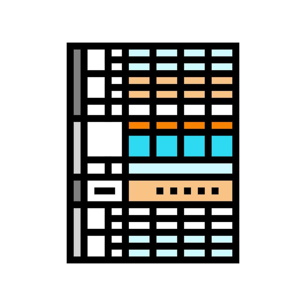 neurological chart color icon vector illustration