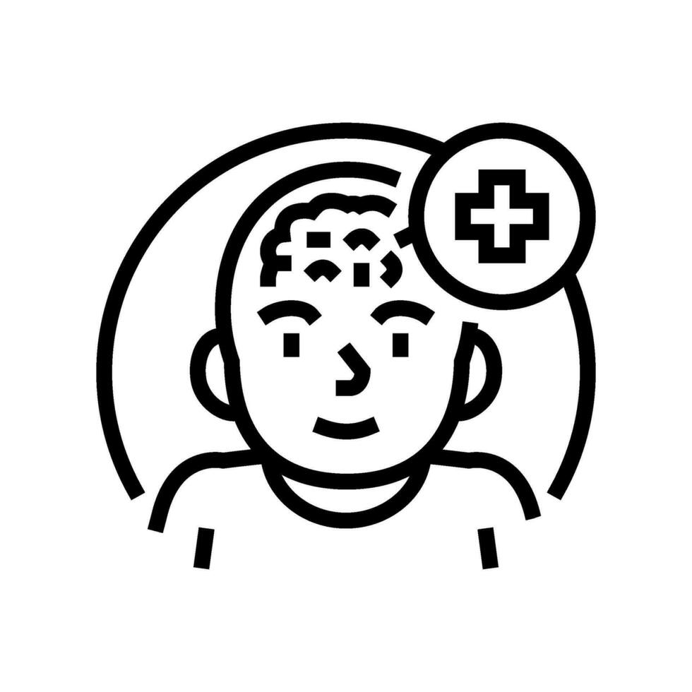 pediatric neurology neurologist line icon vector illustration