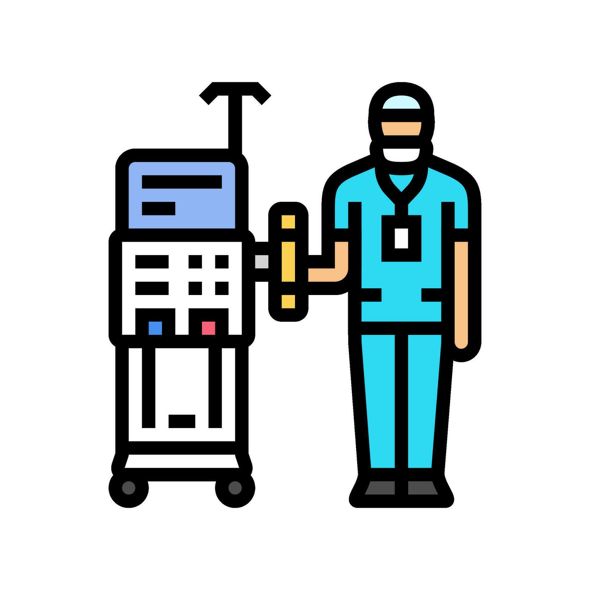 dialysis technician dialyzer color icon vector illustration 32516903