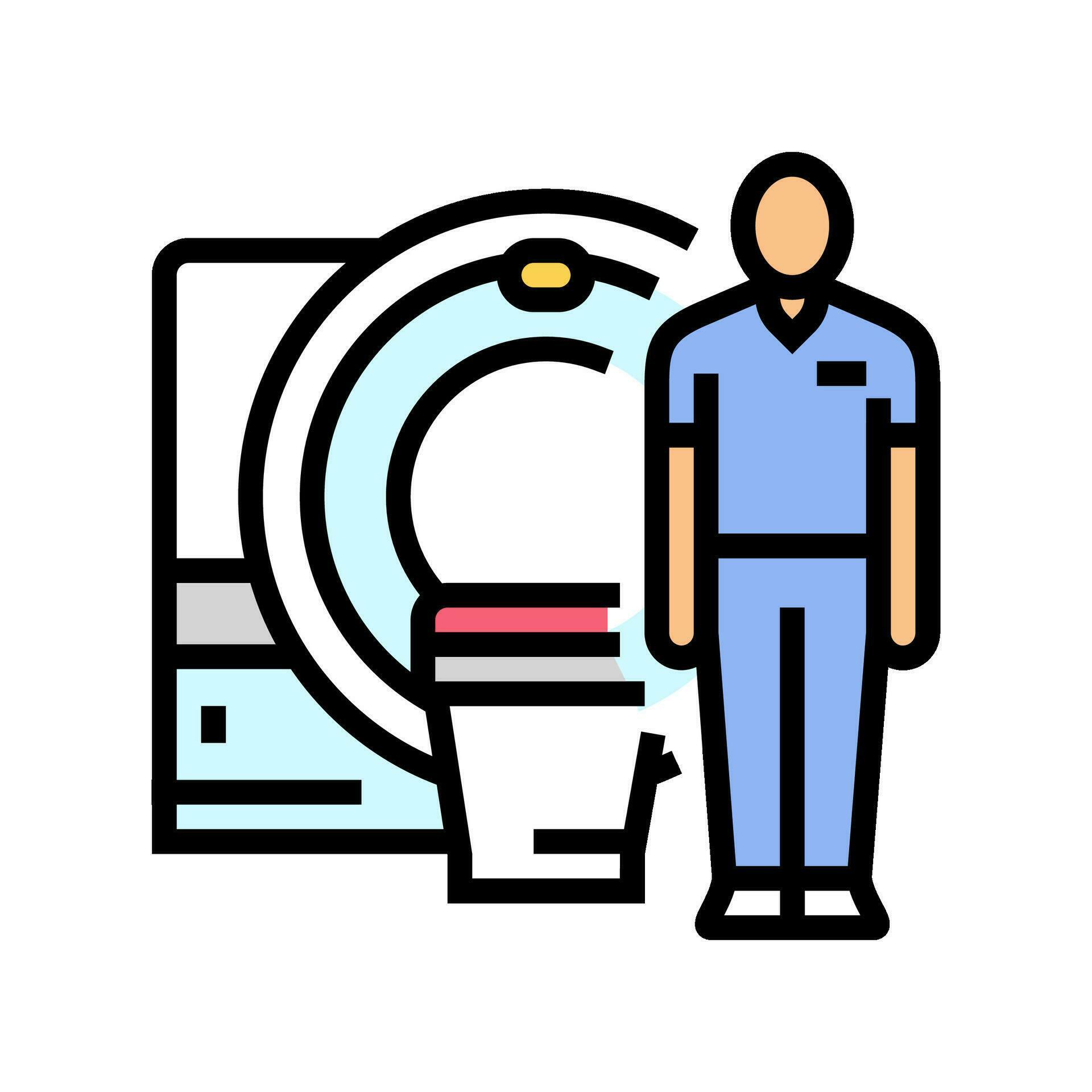 mri technician machine color icon vector illustration 32516921 Vector