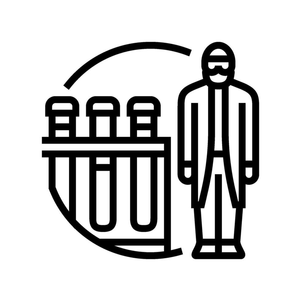 medical lab assistant samples line icon vector illustration 32516935