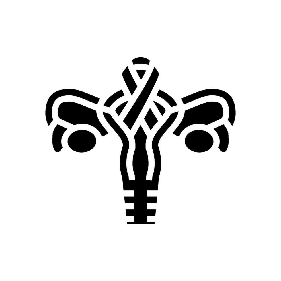 cervical health gynecologist glyph icon vector illustration