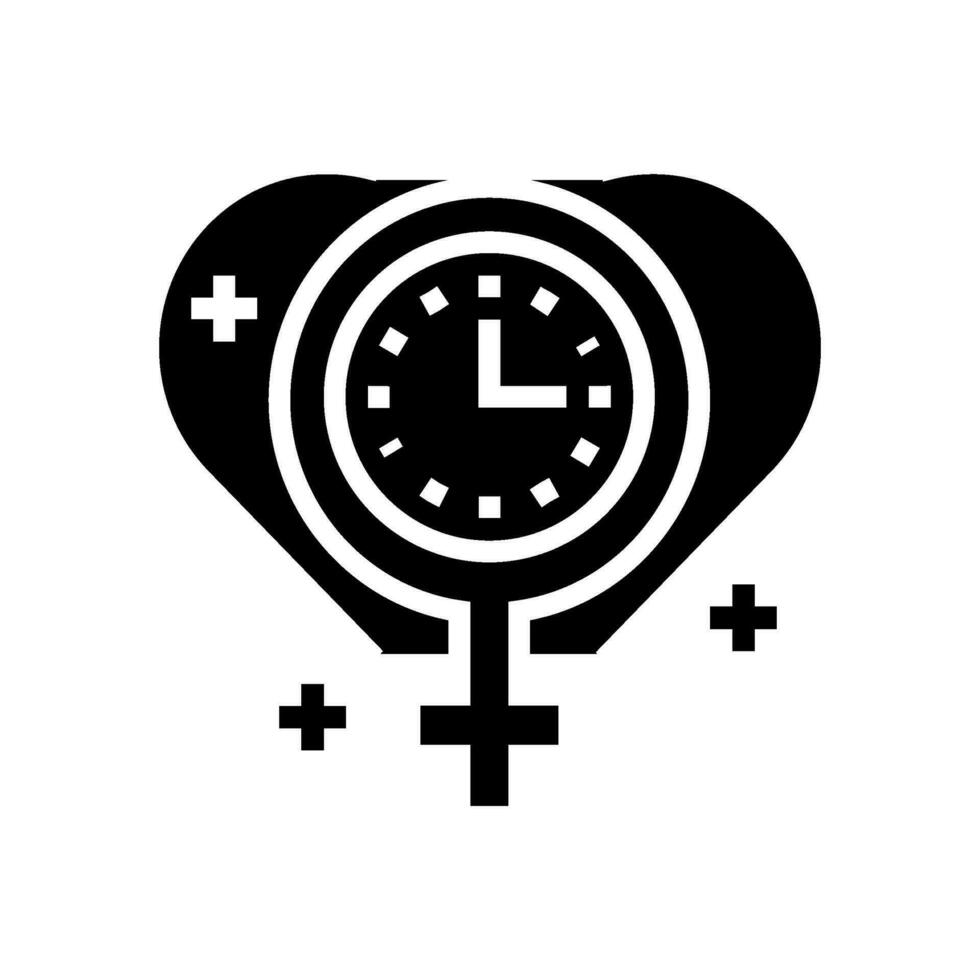 menopause care gynecologist glyph icon vector illustration