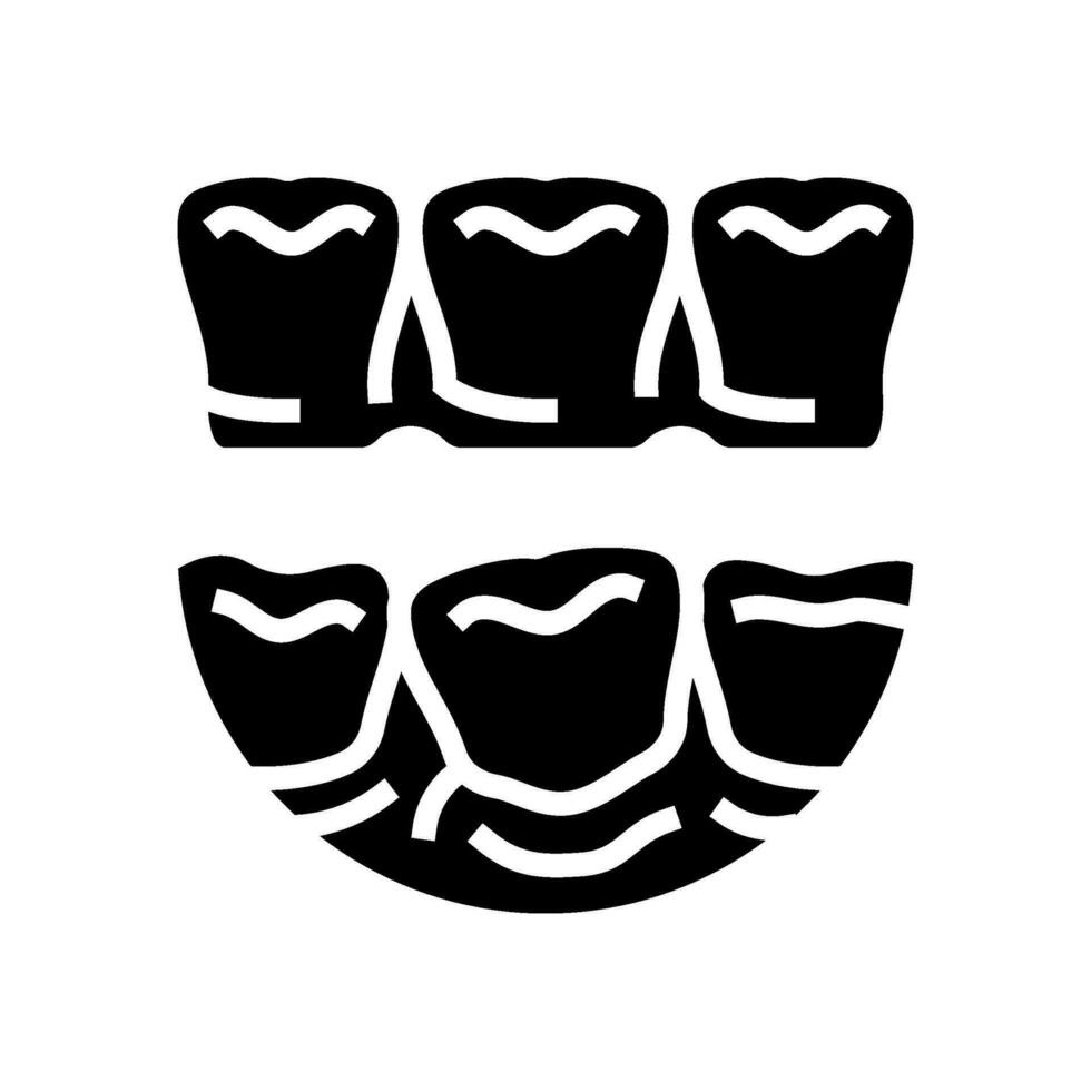 invisalign tratamiento glifo icono vector ilustración