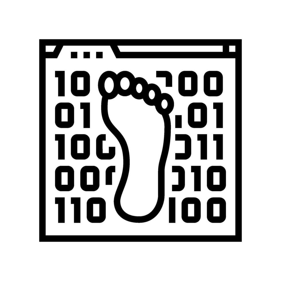 digital footprint cyberbullying line icon vector illustration