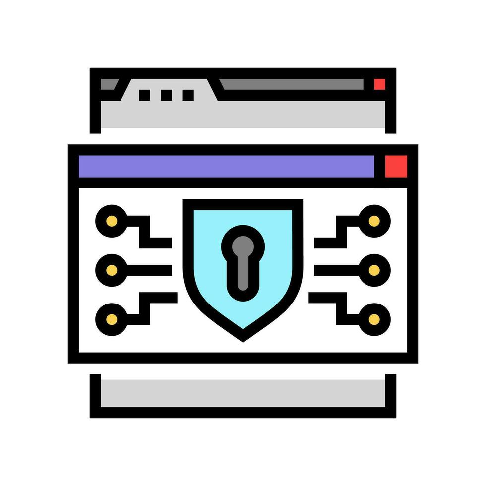 cybersecurity cyberbullying color icon vector illustration