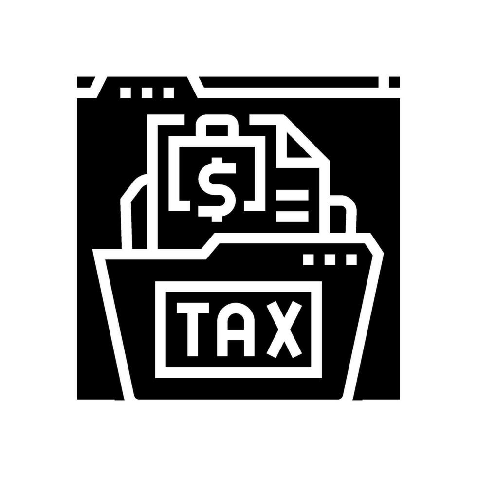 tax compliance glyph icon vector illustration