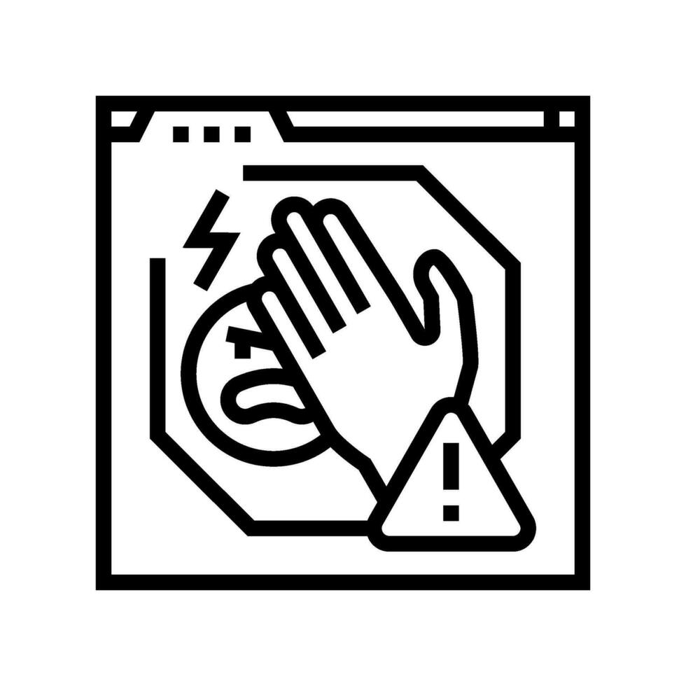 cyberbullying prevention line icon vector illustration