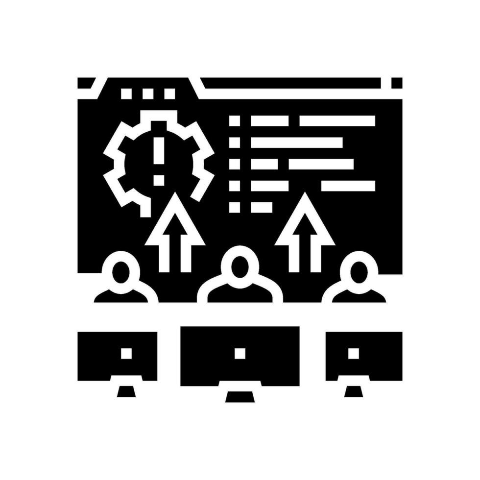 requirement gathering analyst glyph icon vector illustration