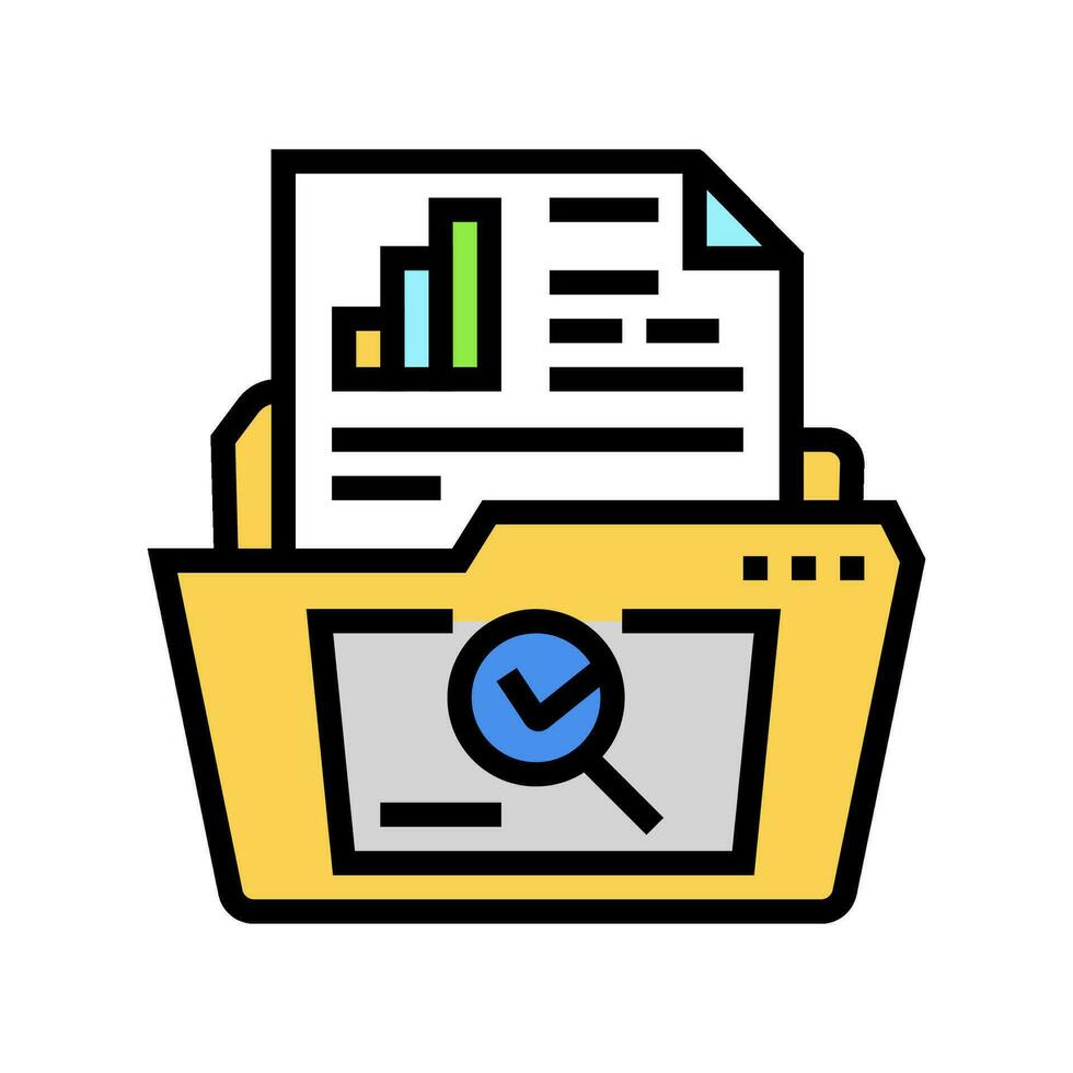 use case analysis color icon vector illustration