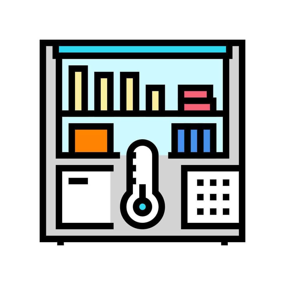 medication storage pharmacist color icon vector illustration