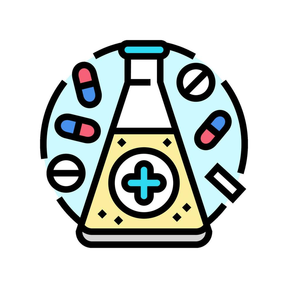 pharmacology pharmacist color icon vector illustration