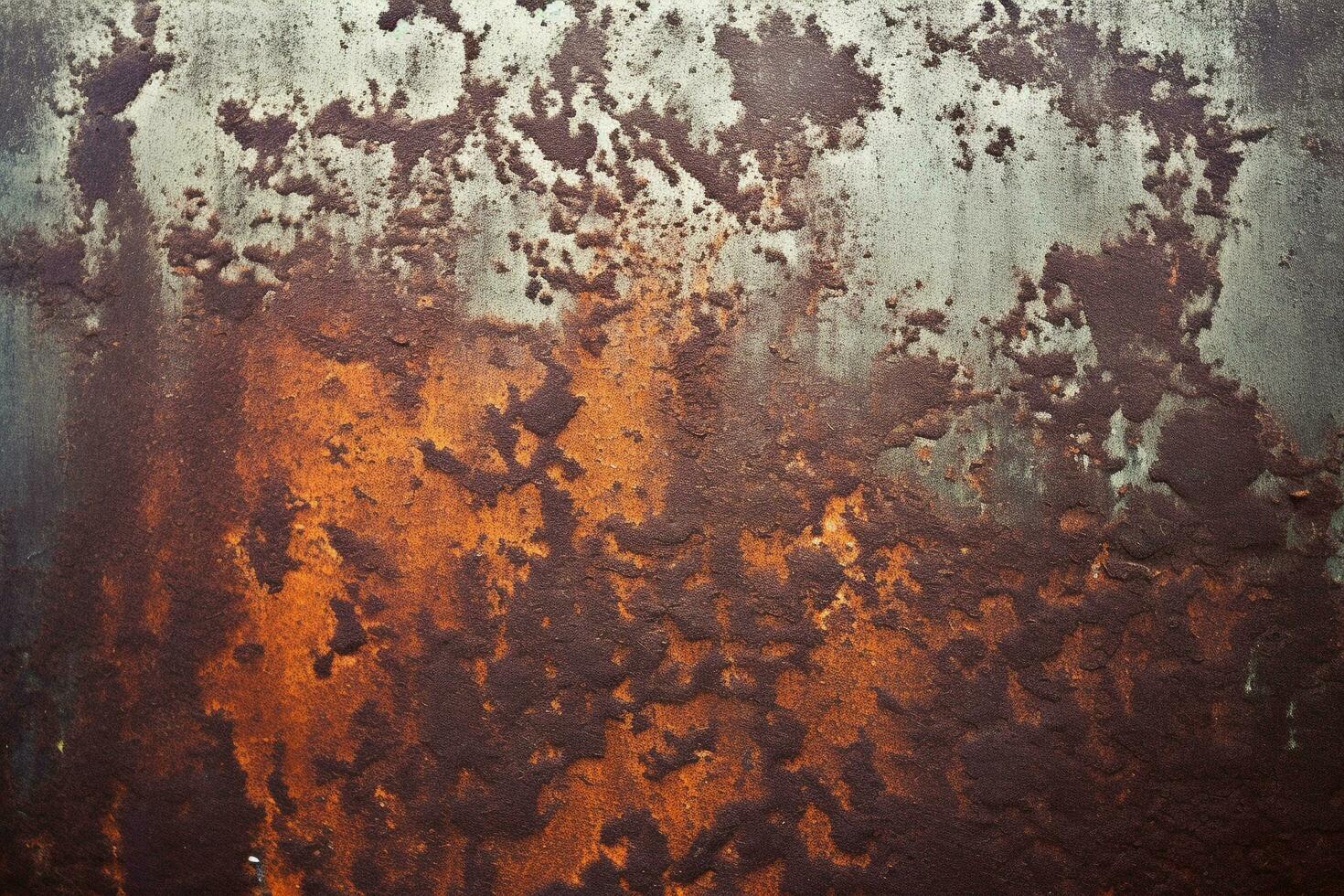 A rusted metal surface, Grunge rusty orange brown metal corten steel stone texture, Generative AI photo