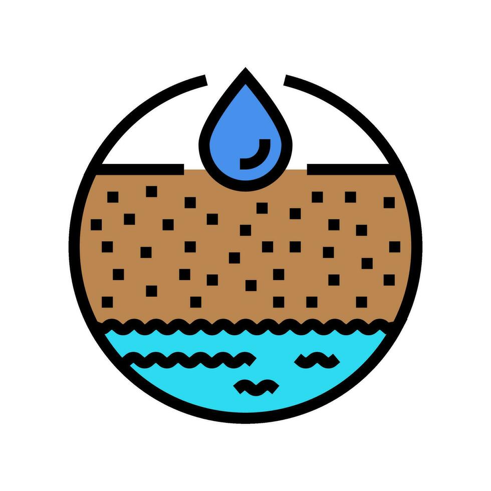 aquifer analysis hydrogeologist color icon vector illustration