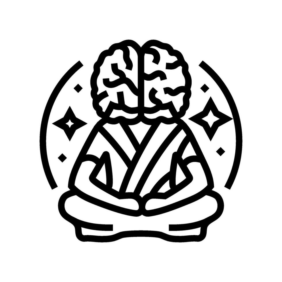 mindfulness motivation line icon vector illustration