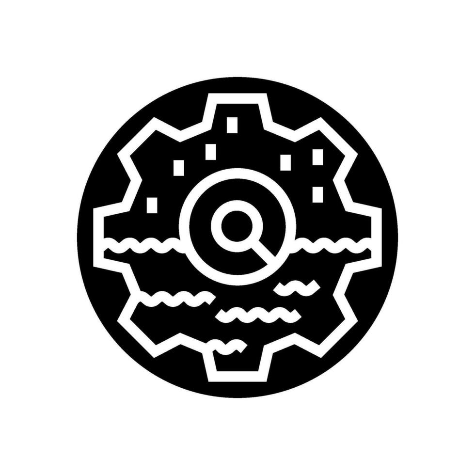 water well testing hydrogeologist glyph icon vector illustration