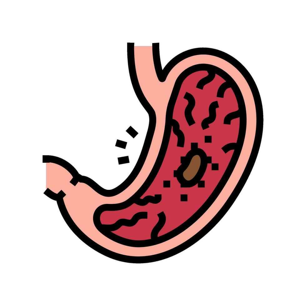 gastric ulcer gastroenterologist color icon vector illustration