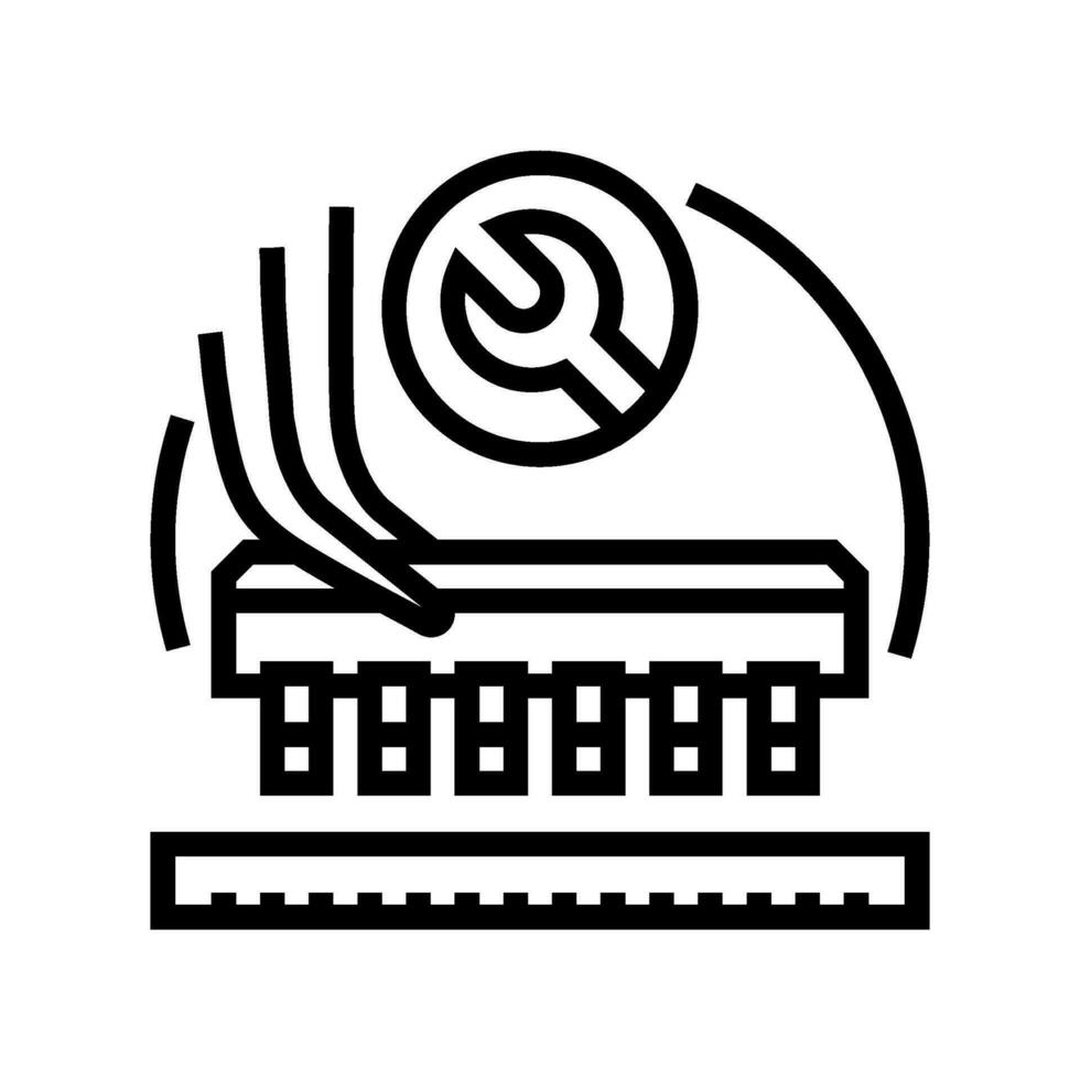 electronic assembly electronics line icon vector illustration