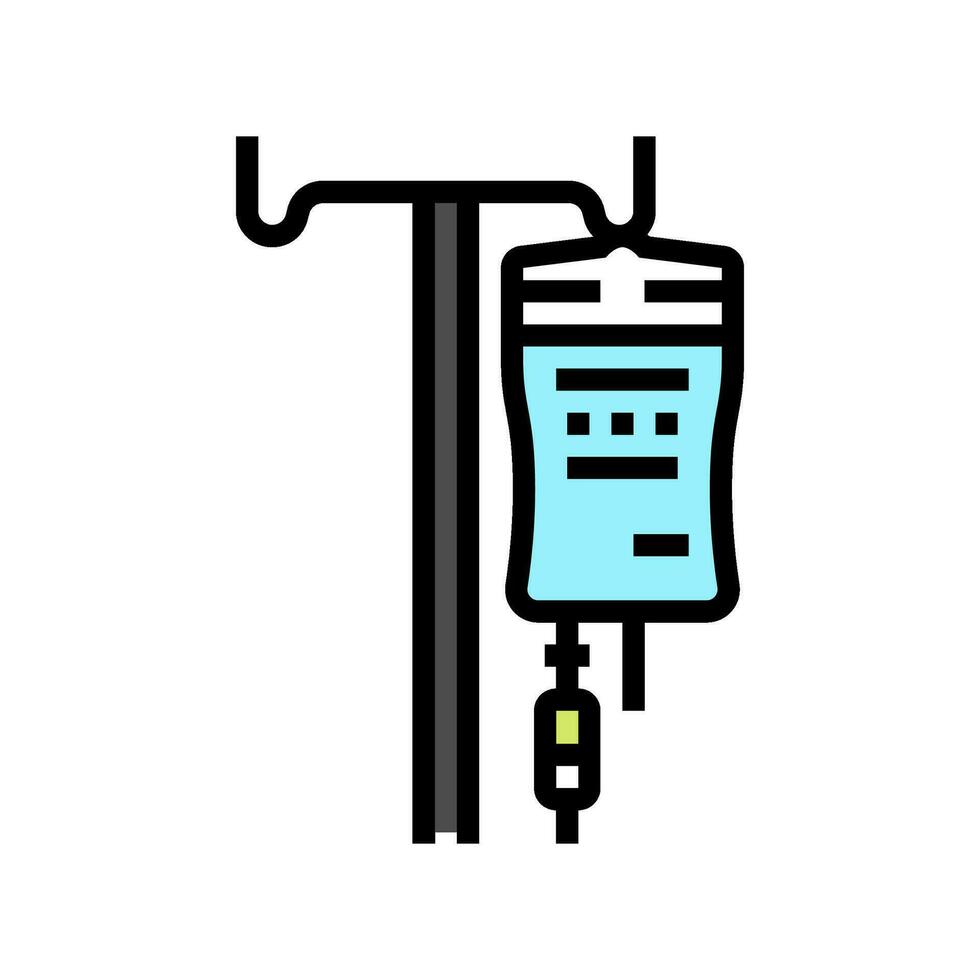 intravenous iv drip color icon vector illustration