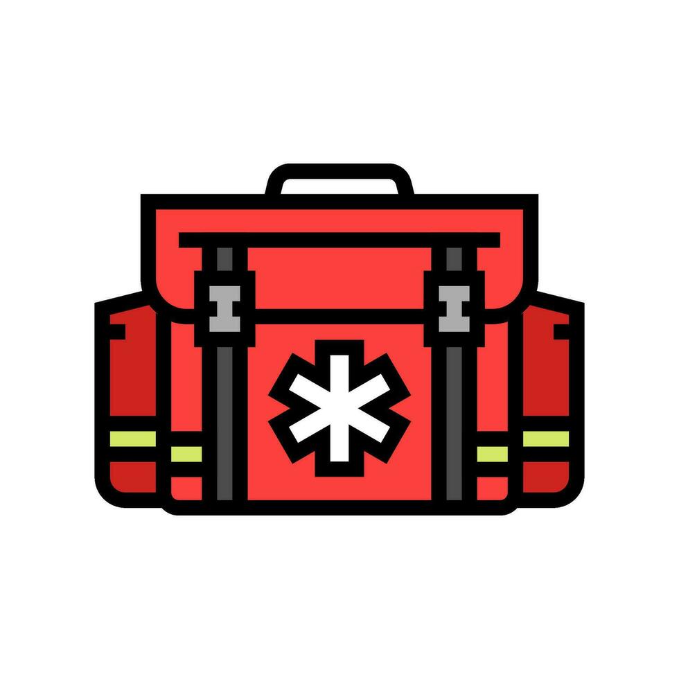 medical bag ambulance color icon vector illustration