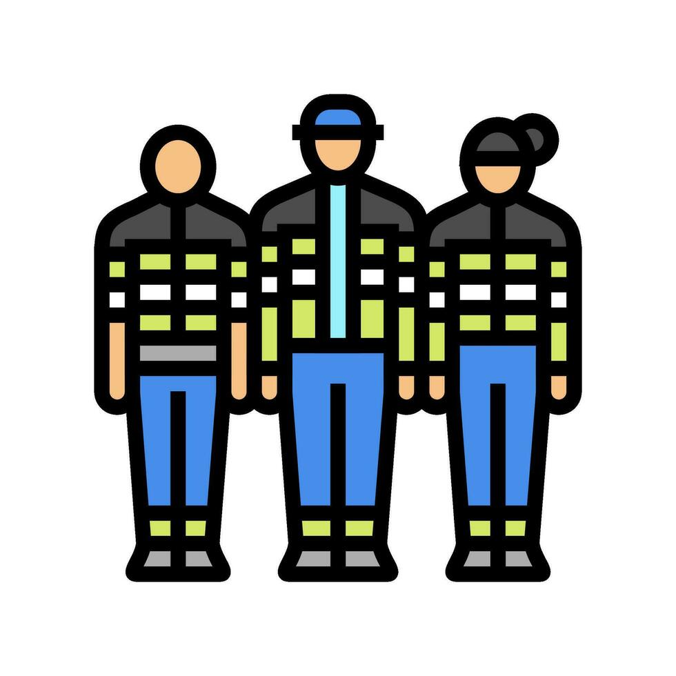 paramedic team ambulance color icon vector illustration