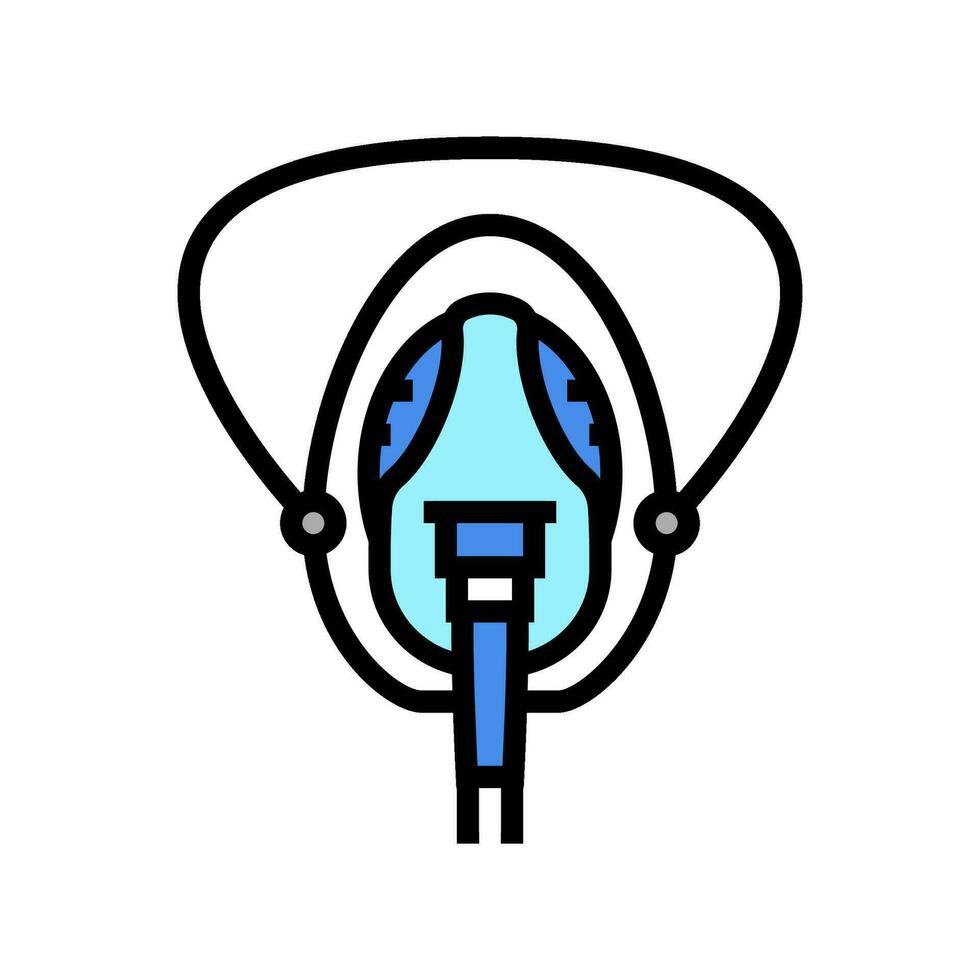 oxygen mask ambulance color icon vector illustration