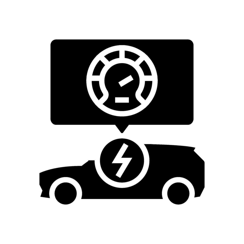 cargando velocidad eléctrico glifo icono vector ilustración