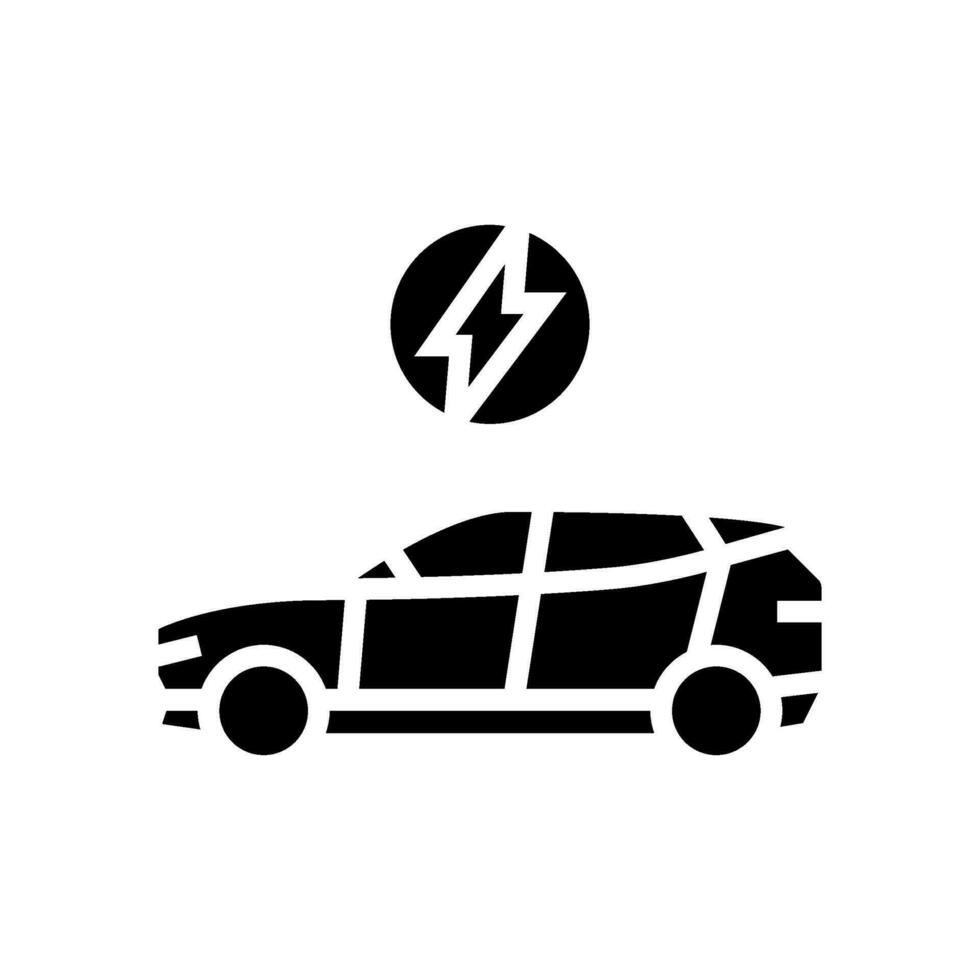 electric vehicle glyph icon vector illustration