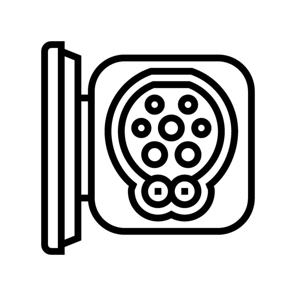 charging port electric line icon vector illustration