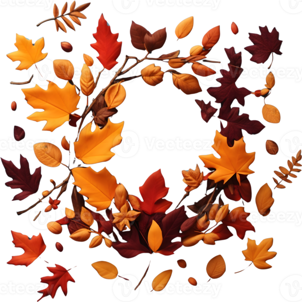 Maple leaves, autumn foliage ai generative png