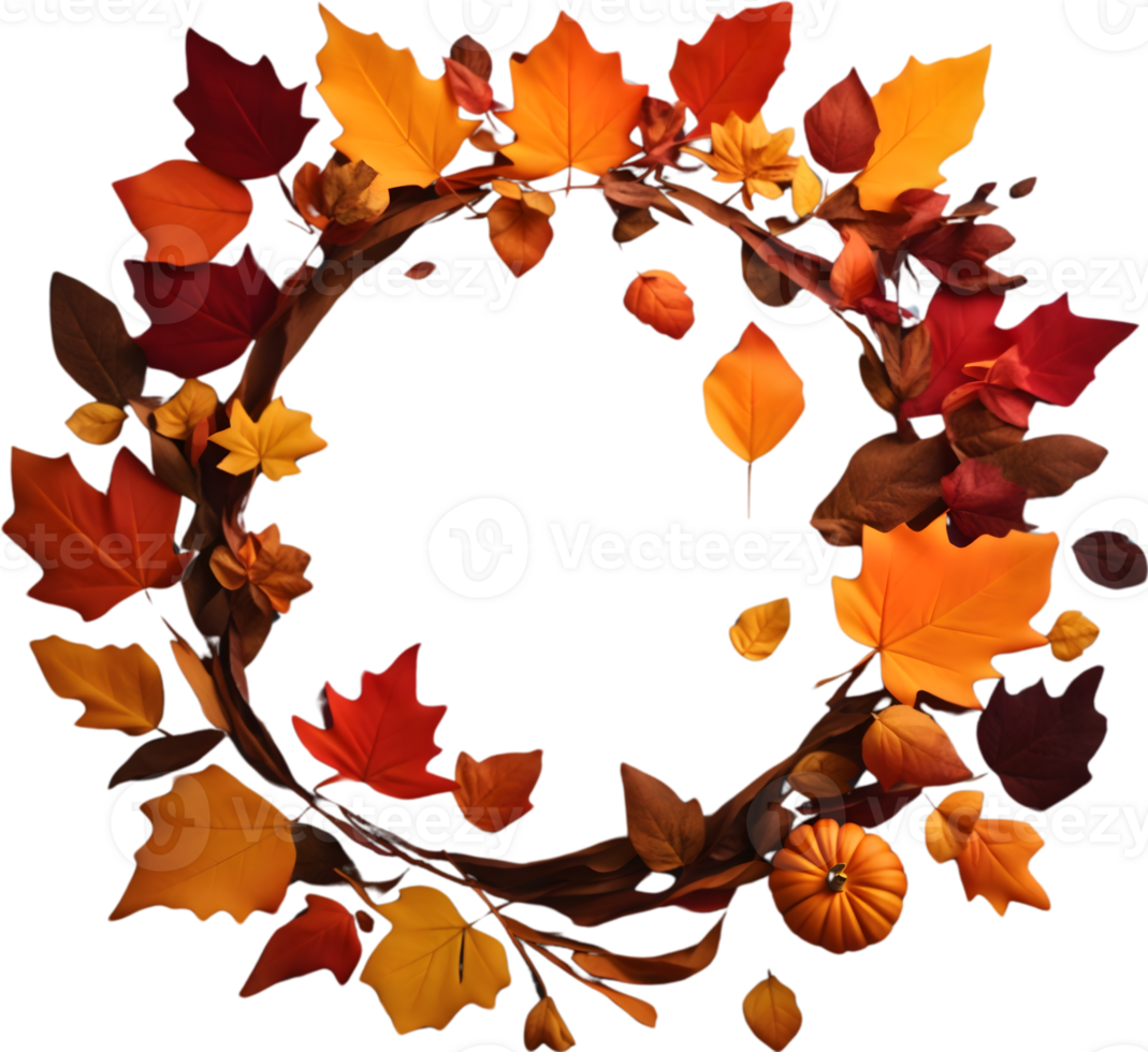 Maple leaves, autumn foliage ai generative png