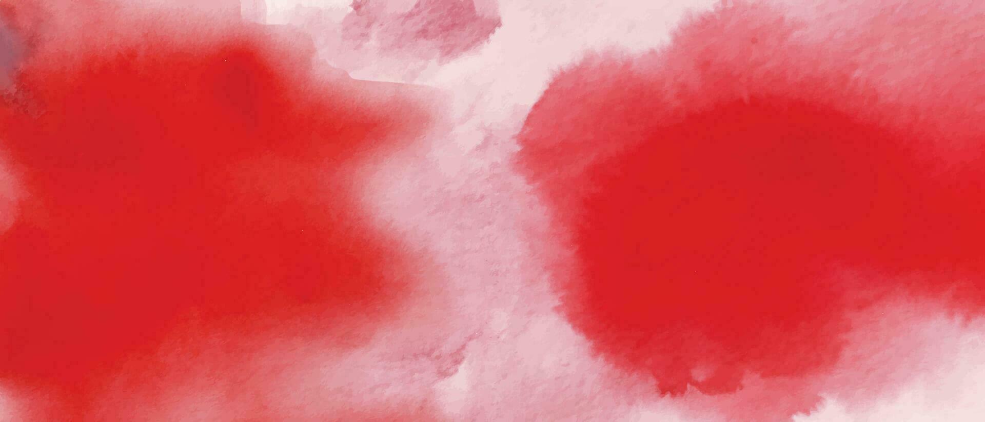 Red watercolor stain background vector