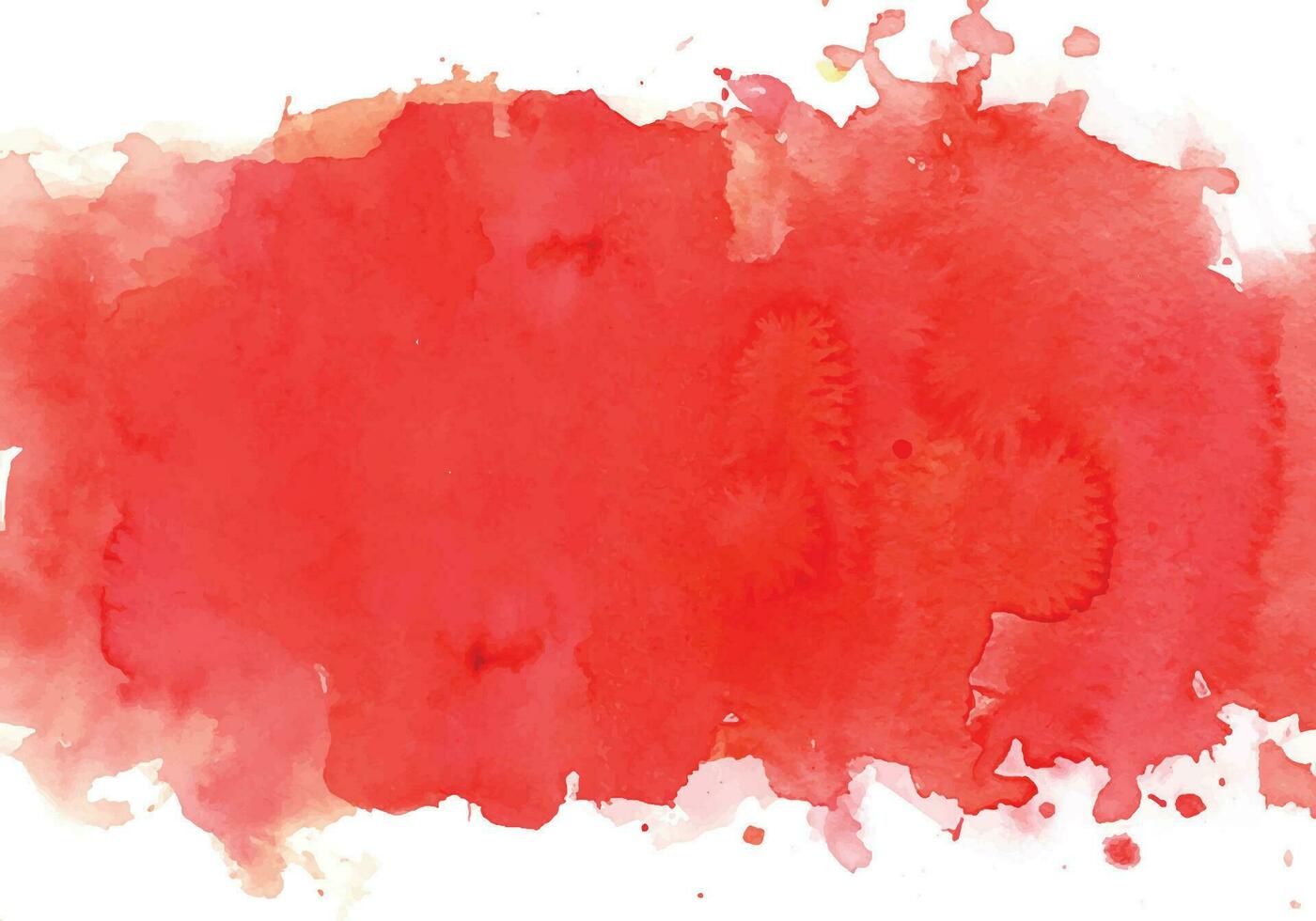 Red watercolor stain background vector
