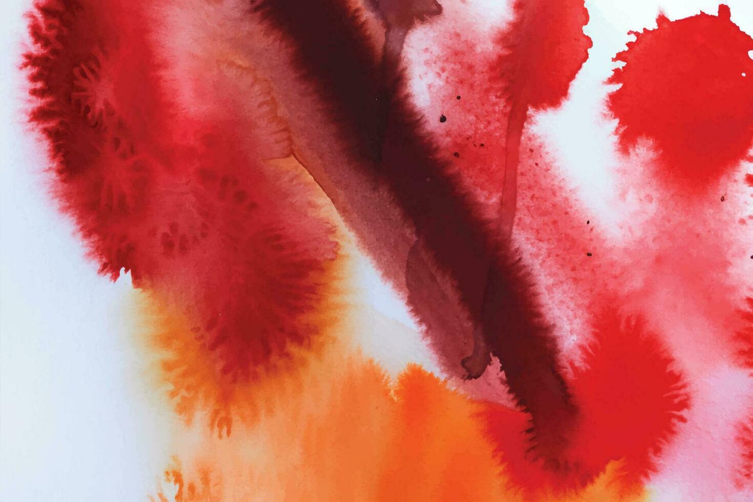 Red watercolor stain background vector