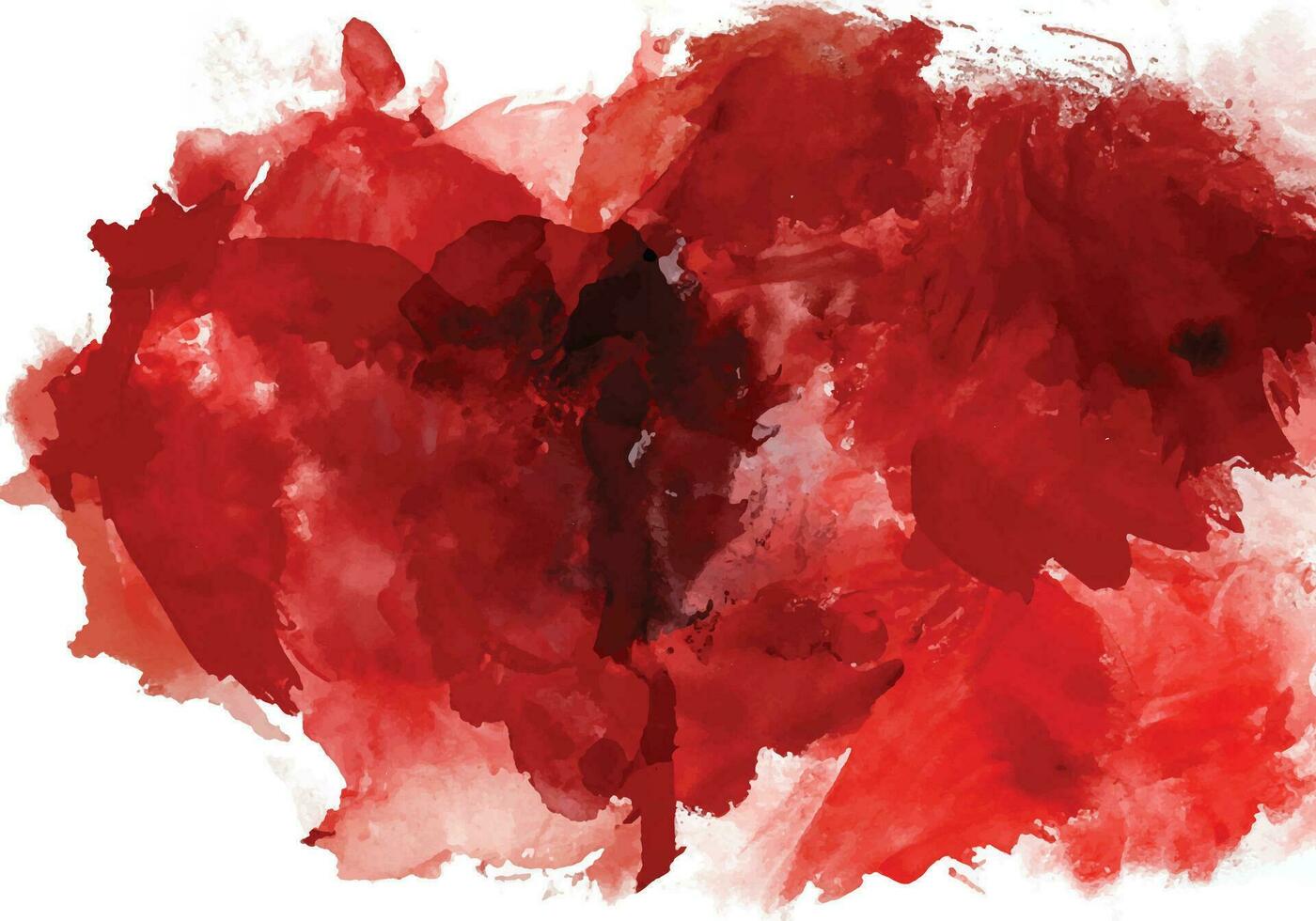 Red watercolor stain background vector