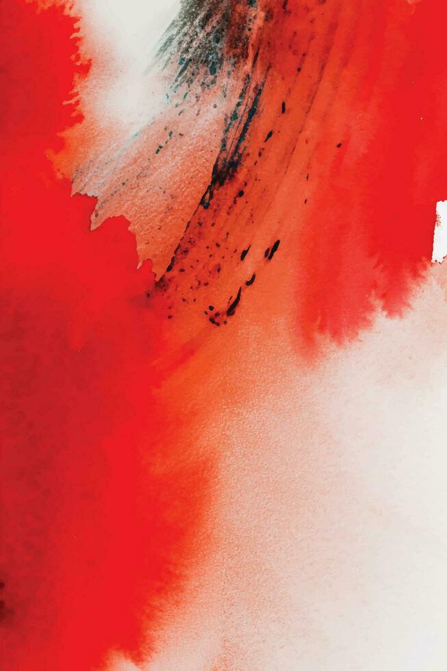 Red watercolor stain background vector
