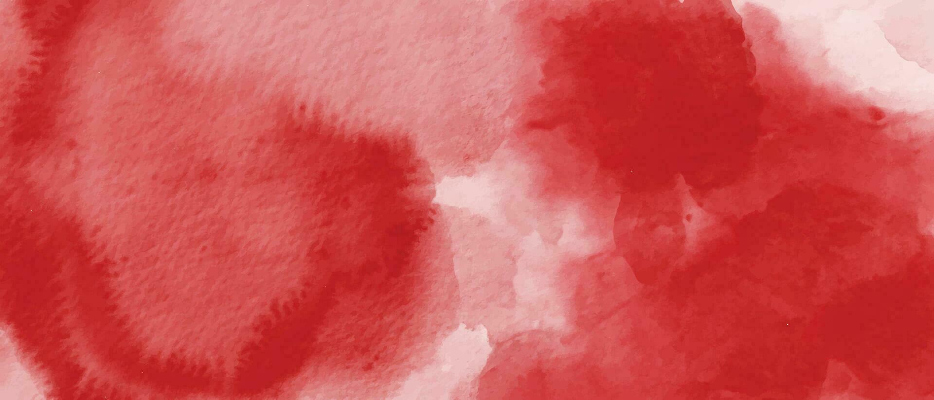 Red watercolor stain background vector