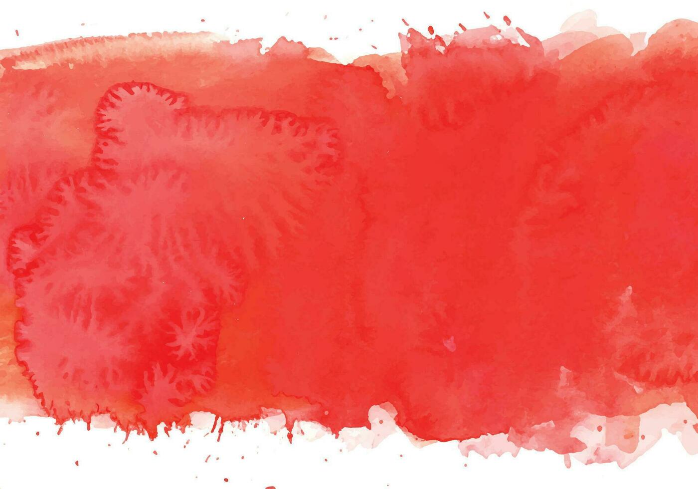 Red watercolor stain background vector