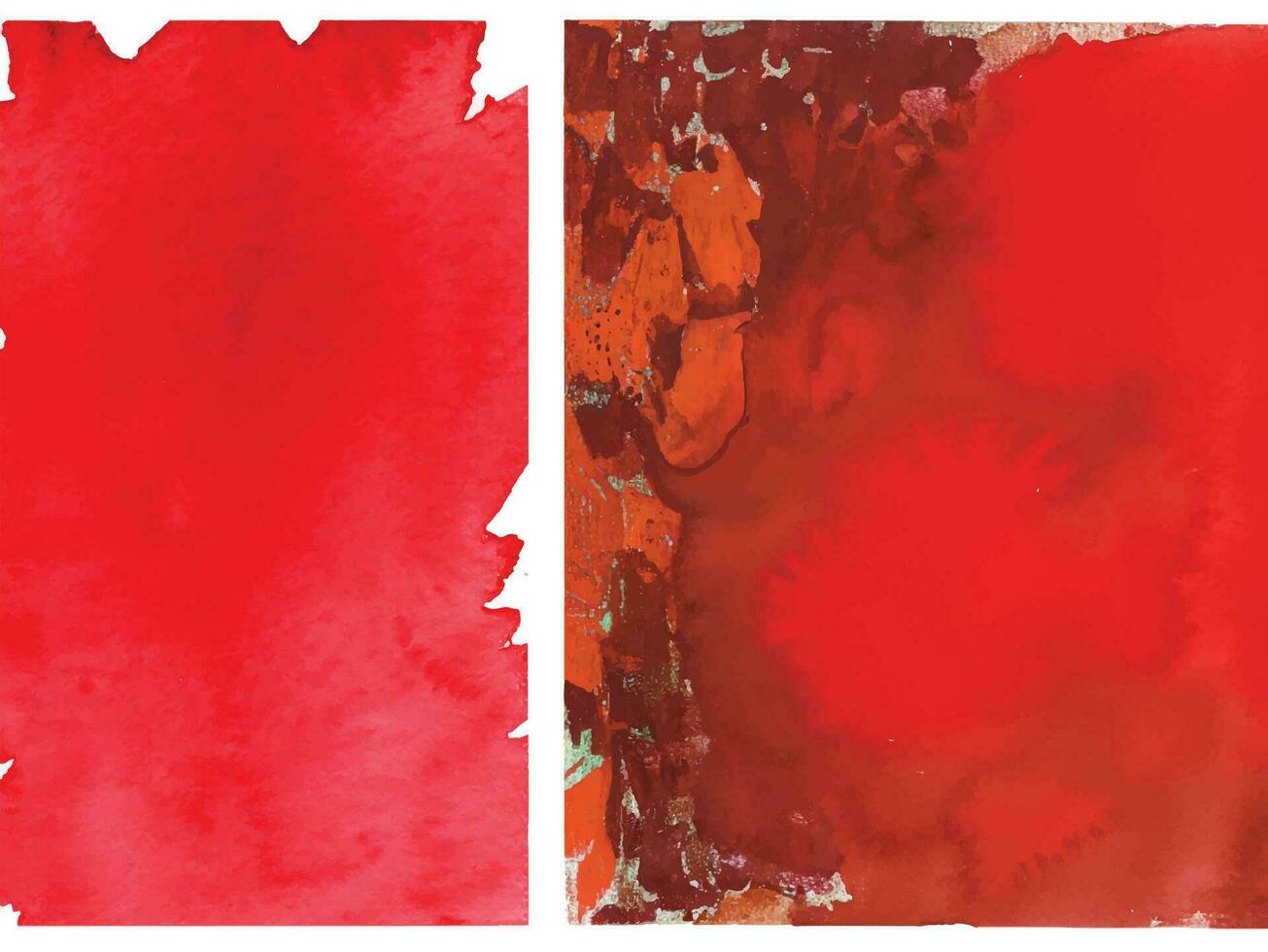 Red watercolor stain background vector