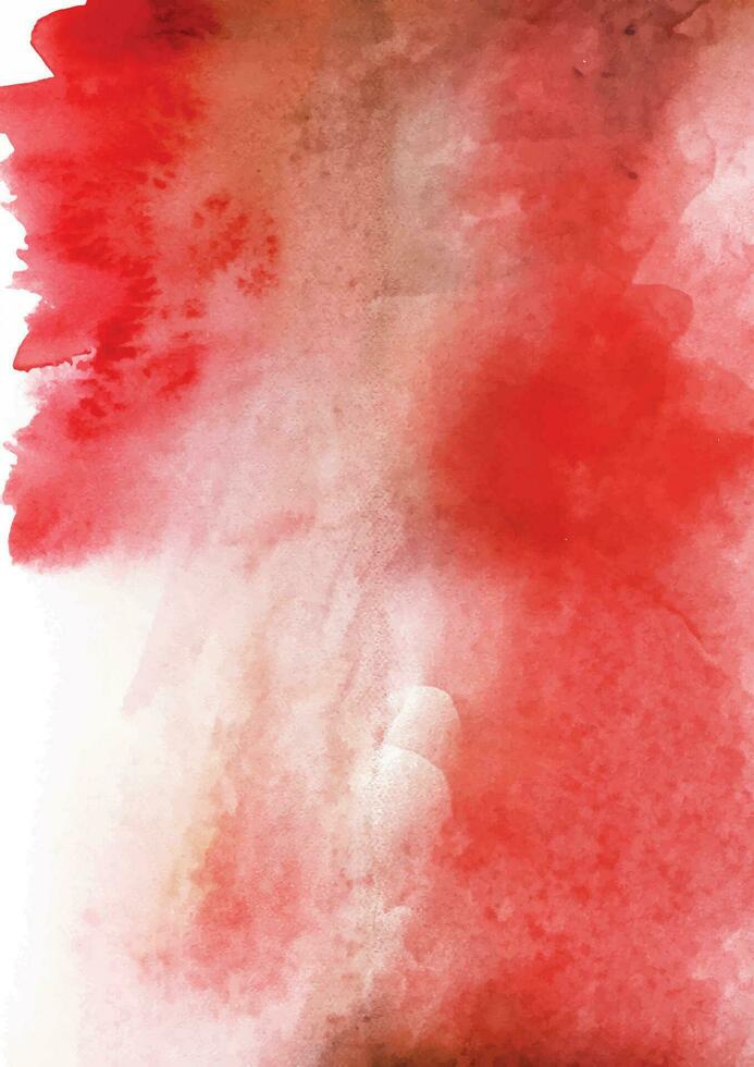 Red watercolor stain background vector