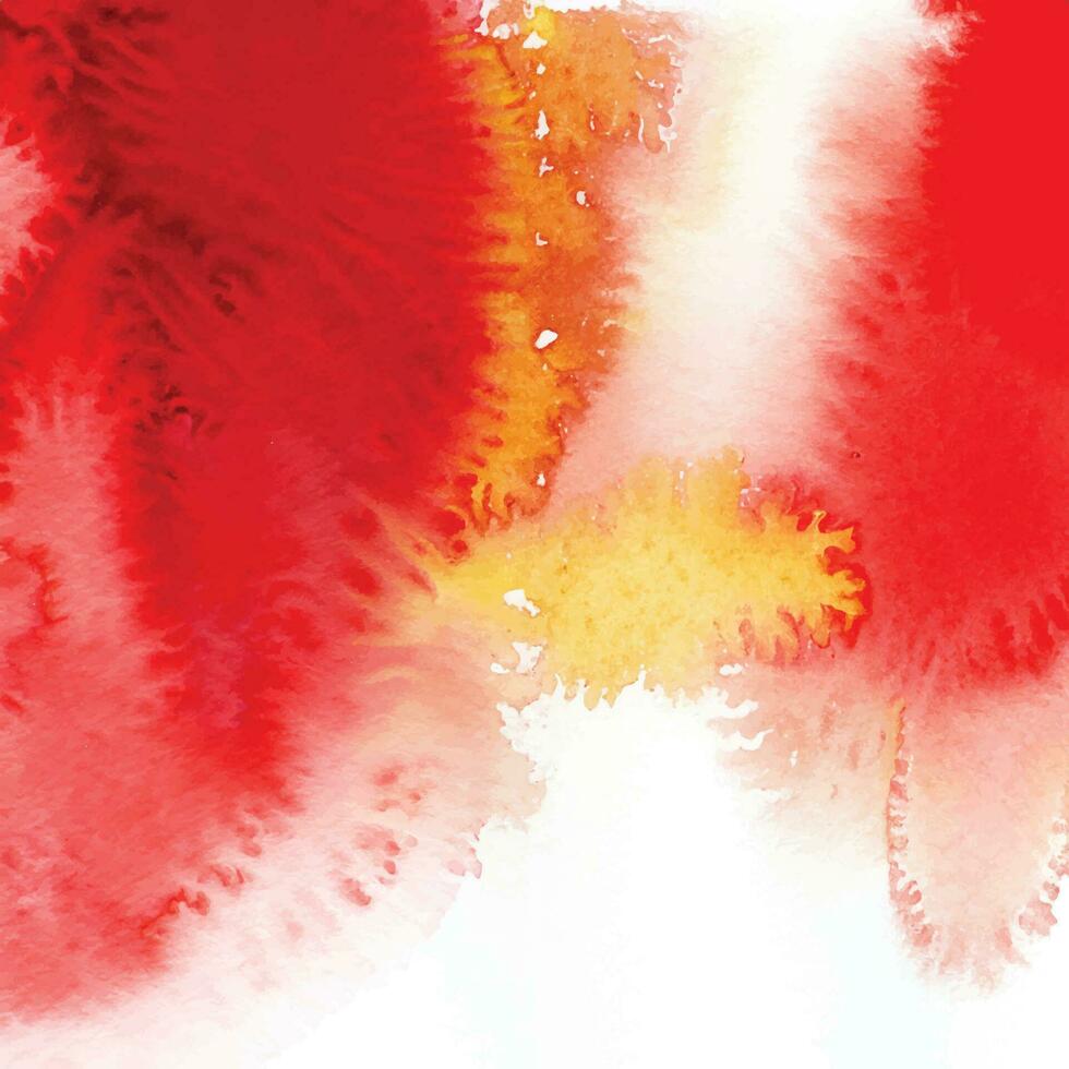 Red watercolor stain background vector