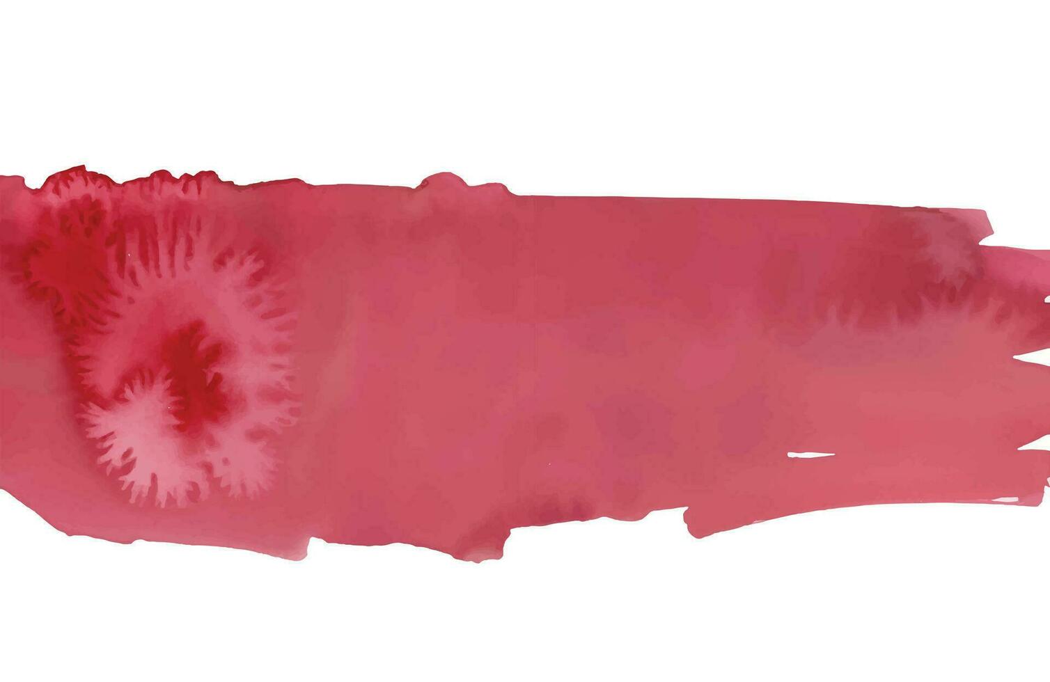 Red watercolor stain background vector