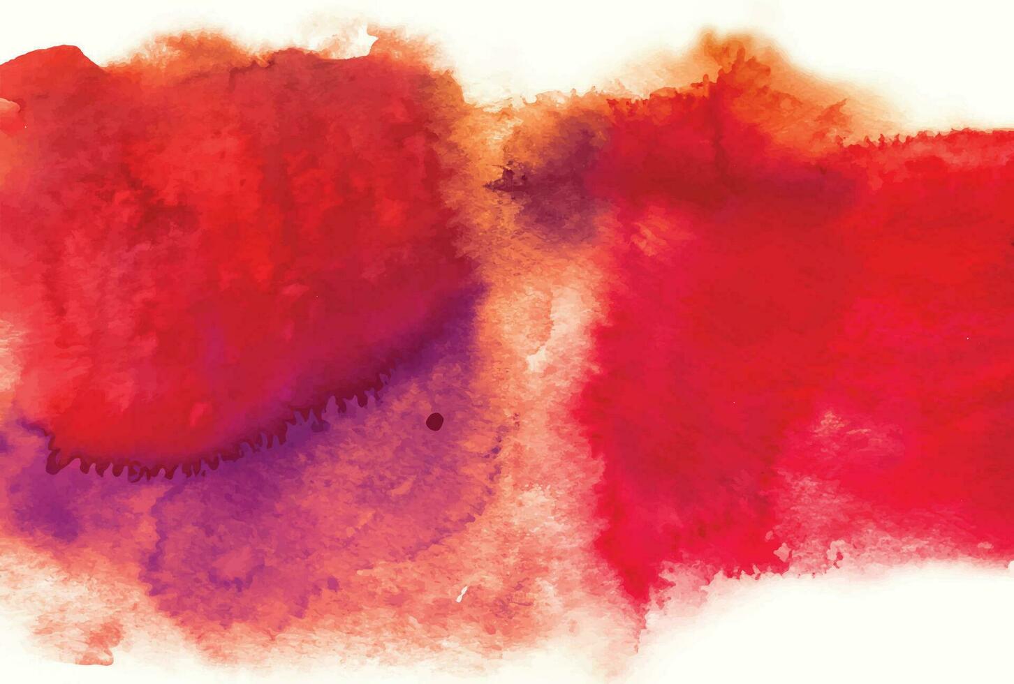 Red watercolor stain background vector