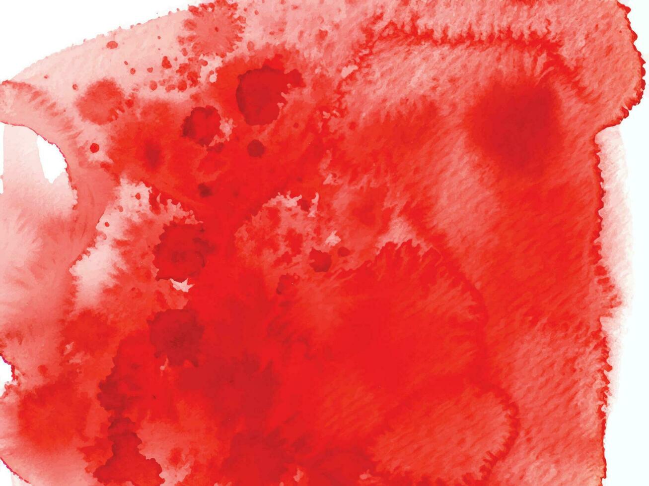 Red watercolor stain background vector
