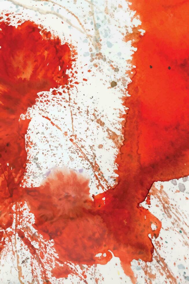 Red watercolor stain background vector