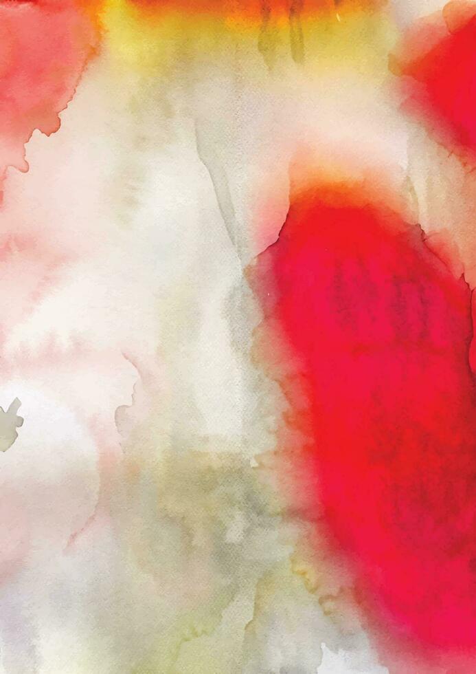 Red watercolor stain background vector